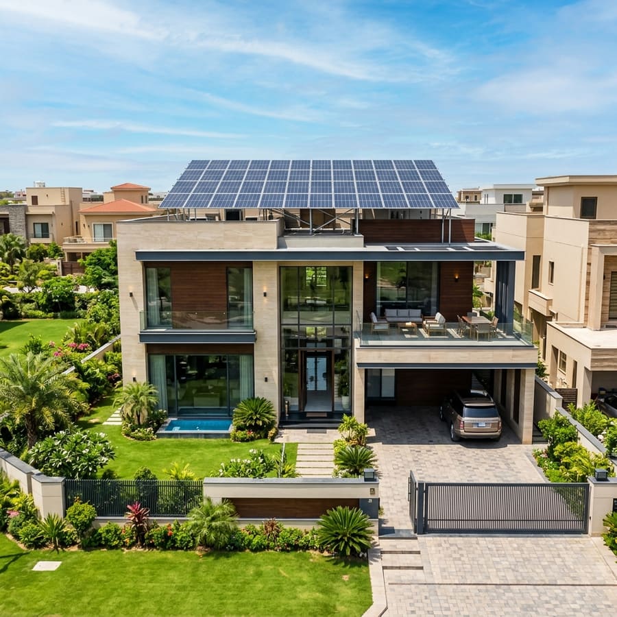 Residential Solar Villa Installation